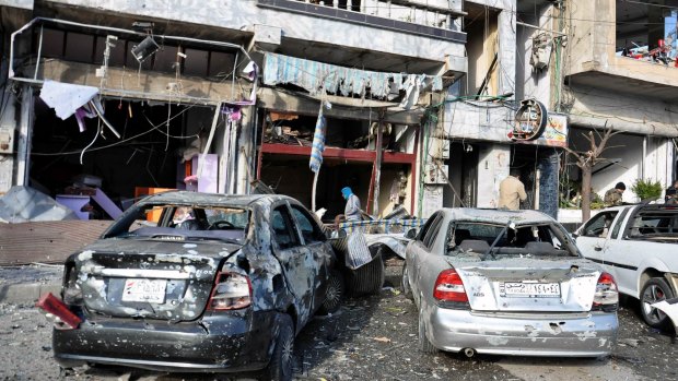 Twin bombs exploded at a security checkpoint in Zahraa in Homs province, Syria, last Tuesday. 