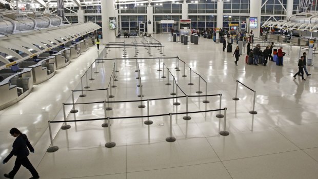 Airports around the world are mostly deserted.