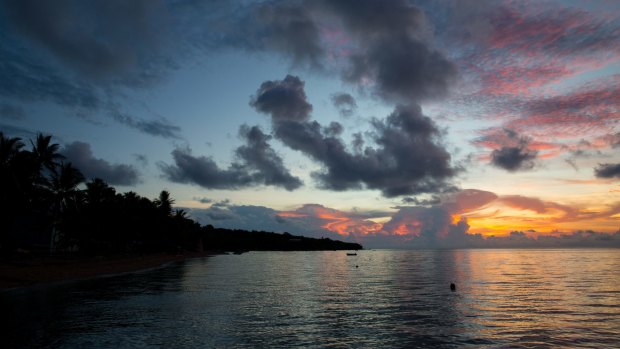 Sunrise on Erub Island in the Torres Strait. 