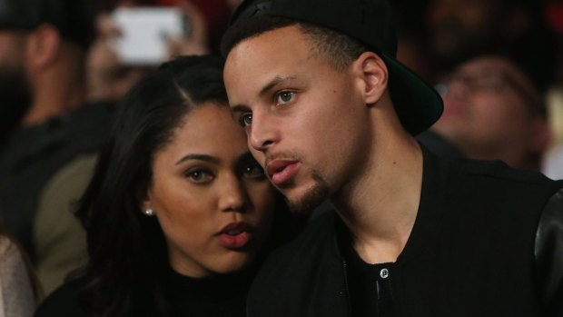 Unimpressed: Ayesha and Steph Curry. 