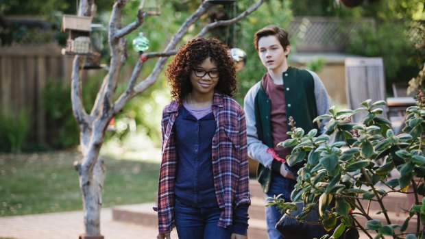 Storm Reid, left, and Levi Miller in a scene from A Wrinkle In Time. 