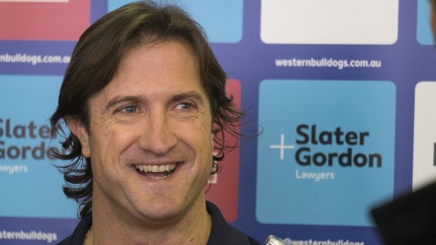 Confident: Luke Beveridge said the players' expectations of each other had gone up.   