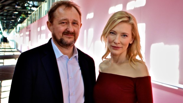 Outgoing STC artistic director Andrew Upton and theatre champion Cate Blanchett.