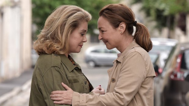 Catherine Deneuve (left) and Catherine Frot in the film The Midwife.