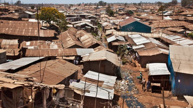 Kibera is the biggest slum in Africa and one of the largest in the world. It houses about one million people on the outskirts of Nairobi. 