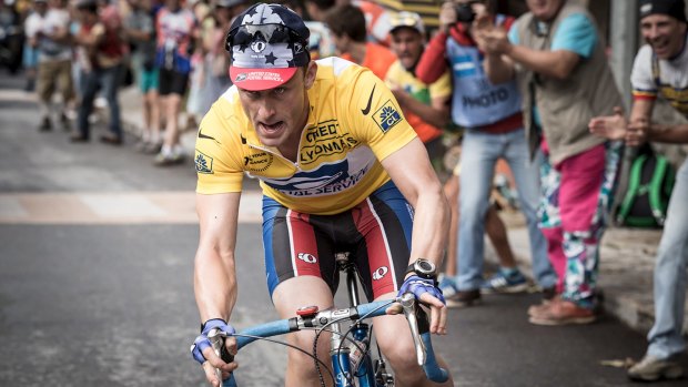 Ben Foster as Lance Armstrong in <i>The Program.</i>