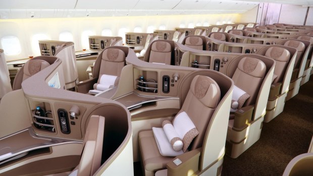 China Eastern Airlines Boeing 777 business class.