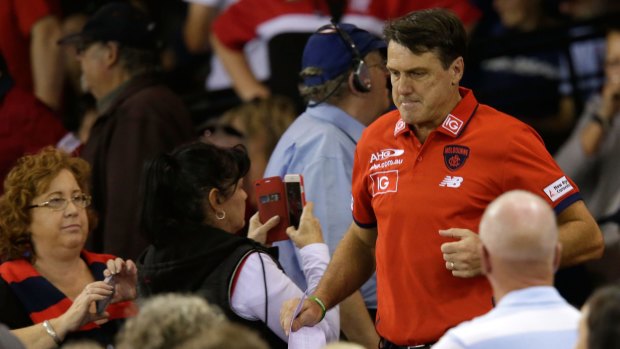 Not a happy hunting ground: Paul Roos at Etihad on Saturday.