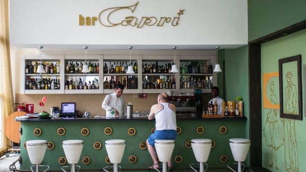 The lobby bar of the Hotel Capri in Havana, Cuba. New details about a string of mysterious 'health attacks' on US diplomats in Cuba indicate the incidents were narrowly confined within specific rooms.