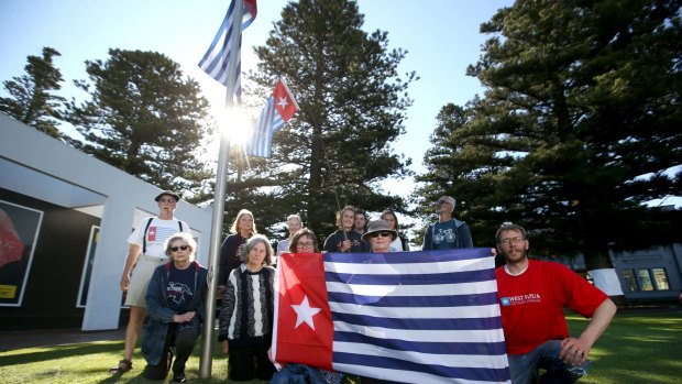 The "morning star" flag of West Papua separatists.
