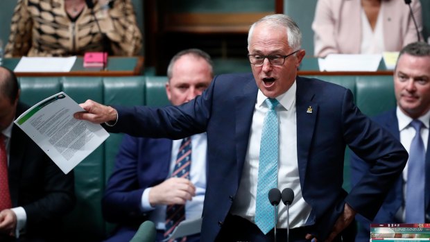 Tormented: Prime Minister Malcolm Turnbull during Question Time on Wednesday.