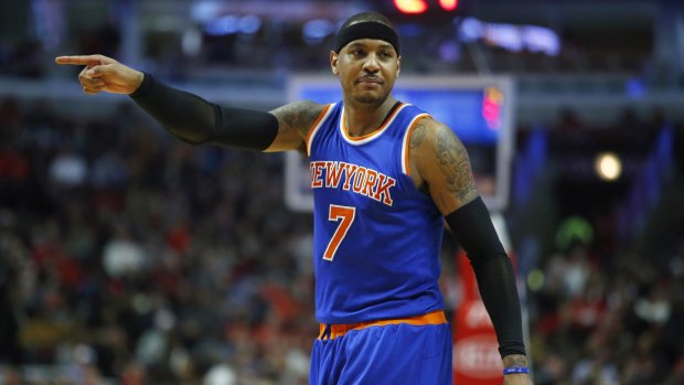 Selective: New York Knicks forward Carmelo Anthony.