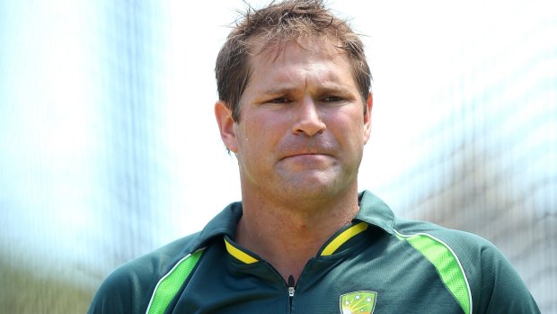 Ryan Harris looks on during an Australian nets session.