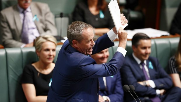 Bill Shorten during Question Time at Parliament House.