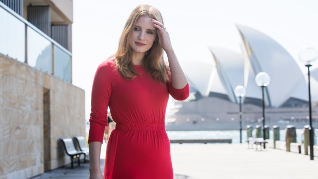 Jessica Chastain, Golden Globe winning actress (Zero Dark Thirty, The Help) and Academy Award nominee in Sydney to promote her new film Molly's Game.