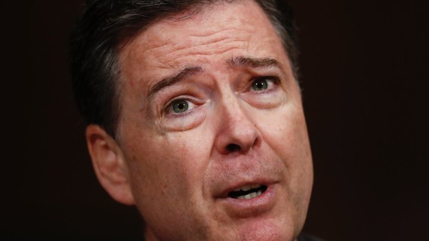 Then FBI director James Comey testifies on Capitol Hill earlier this month.