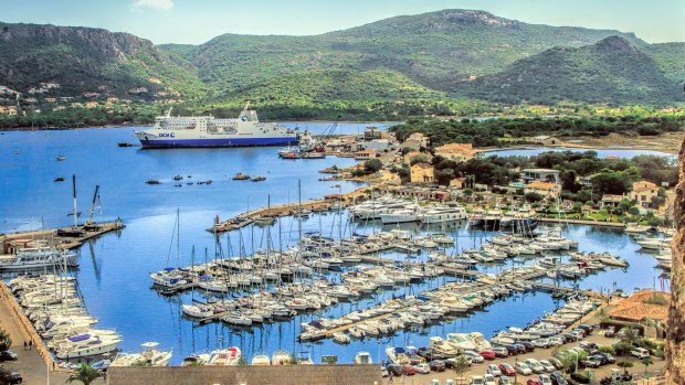 The harbor of Porto-Vecchio, Corsica, France.