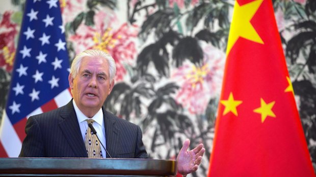 US Secretary of State Rex Tillerson in Beijing.