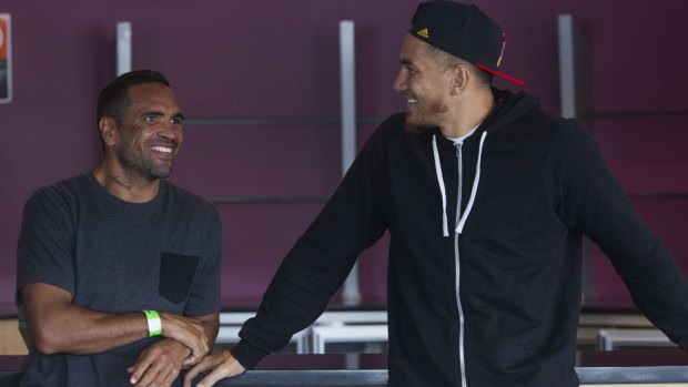Friendly foes: Anthony Mundine and Sonny Bill Williams
