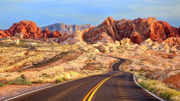 Roadtrips are a popular way to see the US's many attractions, including Valley of Fire State Park, a public nature preservation located 50 miles northeast of Las Vegas (pictured). 