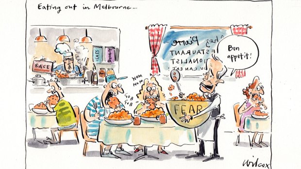 Illustration: Cathy Wilcox eating out in melbourne
