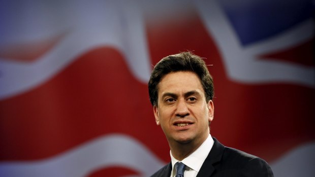 Labour Party leader Ed Miliband drums up support in London.