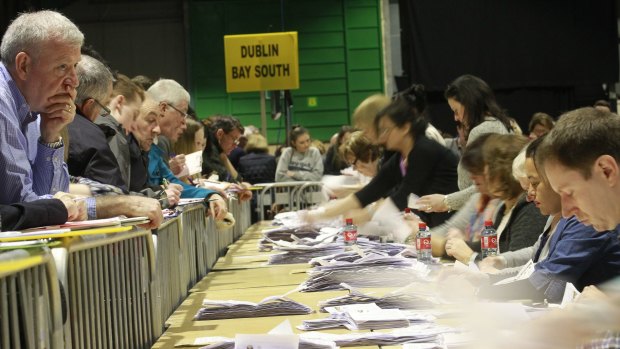 Counting gets under way in Dublin.