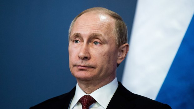 Russian president Vladimir Putin in February. Putin has made his support for Assad clear.