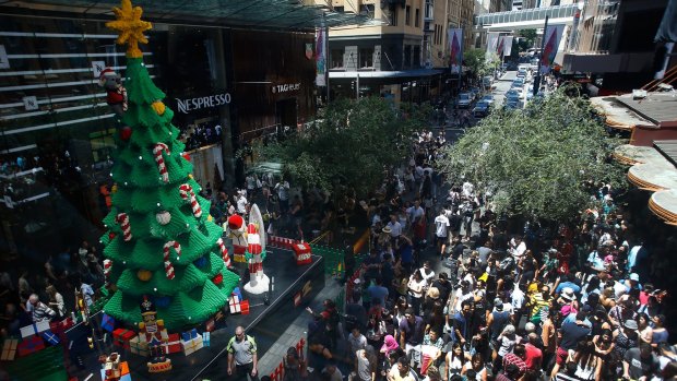 Pitt Street shopping mall will soon be inundated with Christmas shoppers.