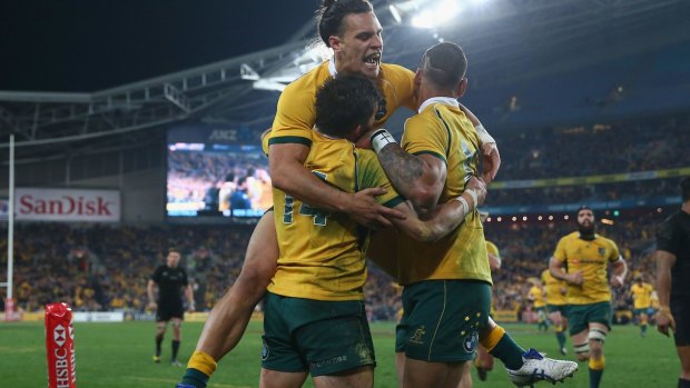 Plenty of reasons for optimism: The fast-finishing Wallabies are moving into serious contention for the William Webb-Ellis trophy.