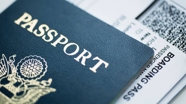 Passport and boarding pass.