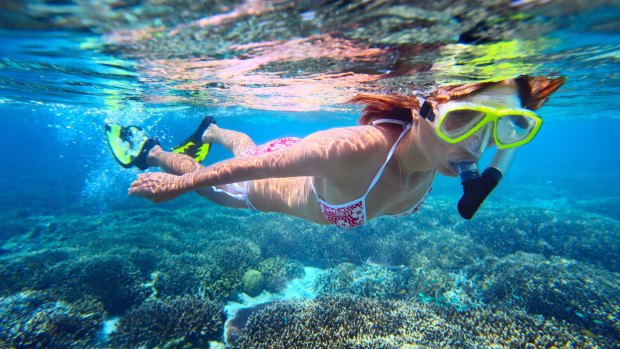 Snorkelling off Satonda Island.