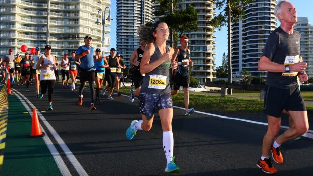 Zoey Dowling at the 2017 Gold Coast half marathon.