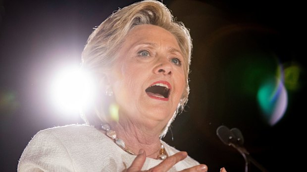 Democratic presidential candidate Hillary Clinton speaks at a rally in Florida on Tuesday.