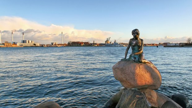 Copenhagen's Little Mermaid statue by Edvard Eriksen. 