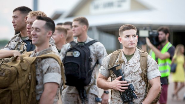US Marines in Darwin as part of a six-month rotation.