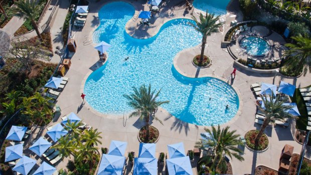 The largest pool at the Disneyland Hotel, the 4,800 square foot E-Ticket Pool is named after the ticket required to enter the most extraordinary attractions during the early years of Disneyland park.