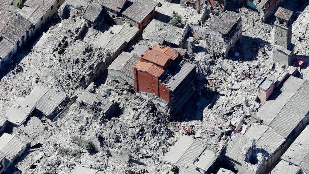 The historical part of the town of Amatrice, central Italy.