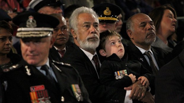 Former East Timorese president and prime minister Xanana Gusmao at the ANZAC Day dawn service in Martin Place, Sydney, last year. 