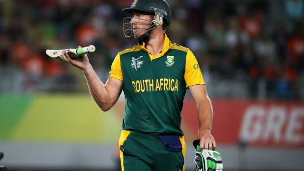 South African captain AB De Villiers.