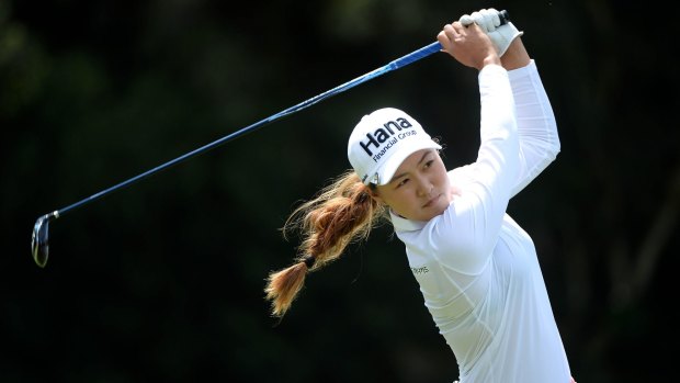 On target: Australian Minjee Lee scored a rare hole-in-one albatross during the third round of the Kia Classic.