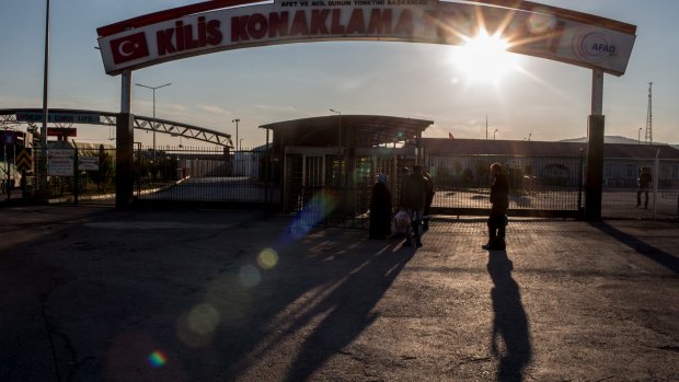 The closed Turkish-Syria border gate this week in Kilis, Turkey.