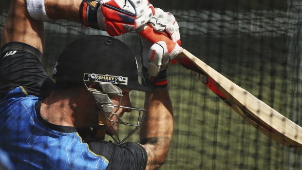 Brendon McCullum; Totally focused all the way to the end, the New Zealand captain trains at Hagley Oval on Thursday. 
