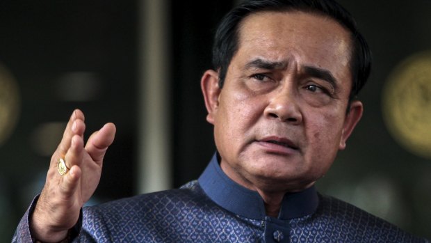 Thai Prime Minister Prayuth Chan-ocha answers questions from journalists last week.