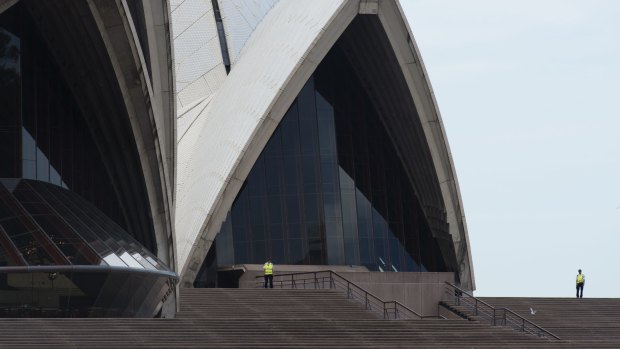 The Sydney Opera House went into lockdown on Thursday afternoon. 