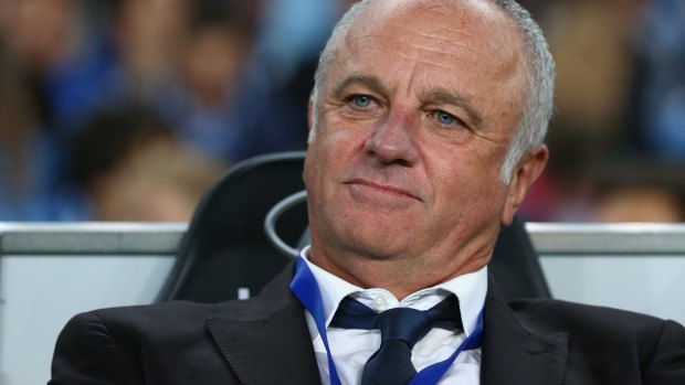 One to go: Sydney FC coach Graham Arnold watches his side dismantle Adelaide United at Allianz Stadium.