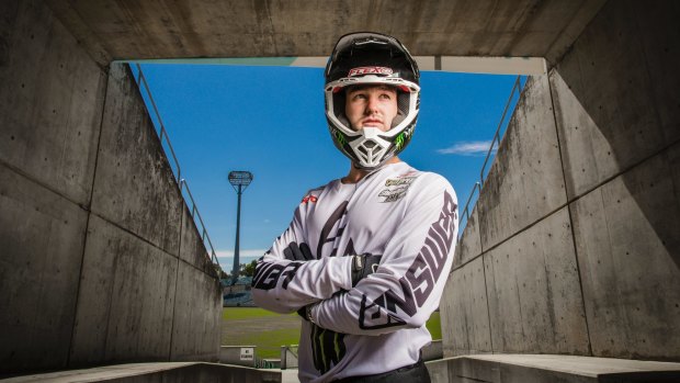 Motorcross freestyle rider Harry Bink will be the opening act of Nitro Circus at Canberra Stadium in March.