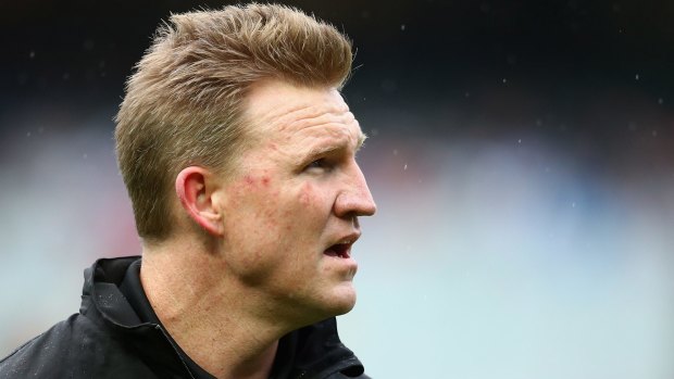 What pressure? Collingwood coach Nathan Buckley.