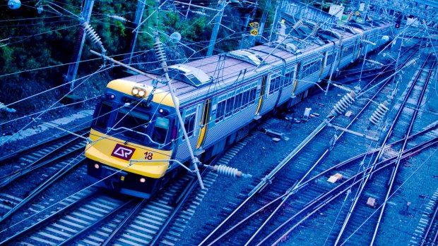 Passengers were stranded on a train for almost three hours on Friday night after it became stuck on the Ferny Grove line.