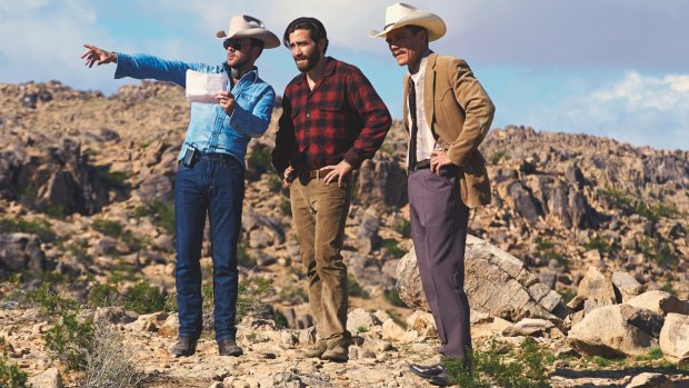 Writer/Director Tom Ford (left) with Jake Gyllenhaal (centre) and Michael Shannon.


